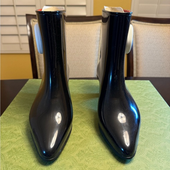New Authentic Gucci GG Logo Rubber Boots - Picture 5 of 12